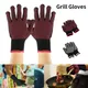 Grill Gloves BBQ Gloves Extreme Heat Resistant Grill Gloves 23cm Oven Mitt Heat Proof Non-Slip Grill