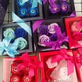 4pc/box Flower Handmade Soap Mother's Day Gift Soap Flower Rose Elegant Decoration Valentine's Day