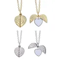 Fashion Necklaces With Angel Wing Heart Pendants Sublimation Blank Necklaces Creative Gifts For