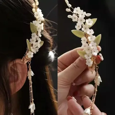 Épingles à cheveux et pinces latérales chinoises pour femmes et filles épingles à cheveux à fleurs