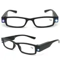 Lunettes de lecture à lumière LED pour hommes et femmes lunettes grossissantes lunettes de