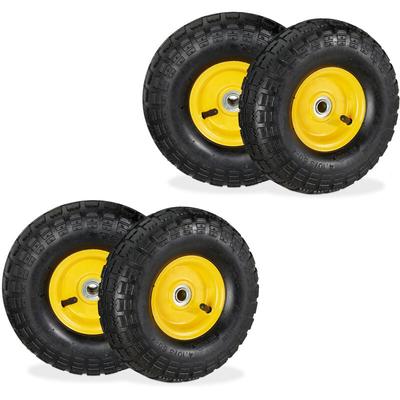 Sackkarrenrad 4er Set, 4.10 3.50-4, luftbereift, Stahlfelge, 136 kg, Schubkarrenrad, Ersatzrad, Image
