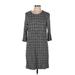 J.Jill Casual Dress - Shift: Gray Tweed Dresses - Women's Size Medium