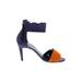 Pierre Hardy Heels: Slip-on Stiletto Cocktail Orange Solid Shoes - Women's Size 40 - Open Toe