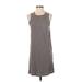 Old Navy Casual Dress - Mini High Neck Sleeveless: Gray Print Dresses - Women's Size Small