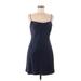 Alice + Olivia Casual Dress - Mini: Blue Solid Dresses - Women's Size 8