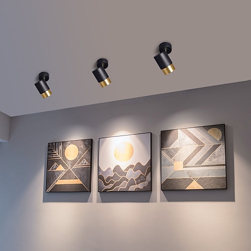 Klappbares Spotlicht aus Aluminium, ultradünnes, oberflächenmontiertes Downlight, verstellbare LED-Deckenspotlampen, blendfreie Deckenlampen für Wohnzimmer-Downlight, Decken-Downlight mit hoher Image