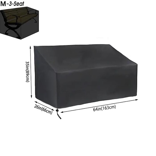 1/2/3/4-Sitzer-Bankabdeckung für den Außenbereich, Abdeckungen für Terrassenstühle, tiefe Lounge-Sitzabdeckung, wasserdichte Gartenmöbelabdeckungen für den Außenbereich, strapazierfähig, wasserdicht, UV-beständig, lichtecht Image