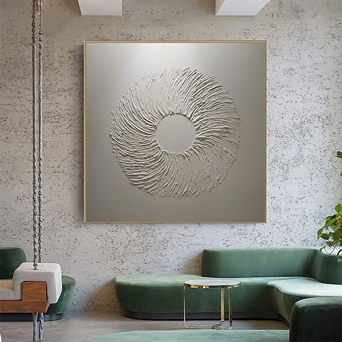 Hang-Ölgemälde Handgemalte Quadratisch Abstrakt Klassisch Modern Fügen Innenrahmen Image