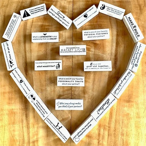 54 Stapelbare Bauklötze Für Paare Um Zu Hause Ein Date Zu Haben Und Erwachsene Spiele Tag Valentinstag Weihnachtsgeschenk Image