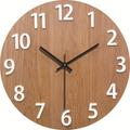 Wall Clock Simple Modern Design Wooden Clocks for Bedroom Wood Wall Watch Home Decor Silent Digital Large Wall Clock Kitchen Solid Wood Wall Clock Mute Clock Watch Living Room Home Office Quartz Wall