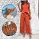 Women's Matching Sets Women Two Pieces Set Set Hats Bracelets Outfit Fashion Streetwear Solid Color Outdoor Summer V Neck Button 2 Piece