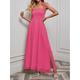 Women's Casual Dress Summer Dress Plain Dress Long Dress Maxi Dress Split Date Streetwear Maxi Strap Sleeveless Black Pink Blue Color