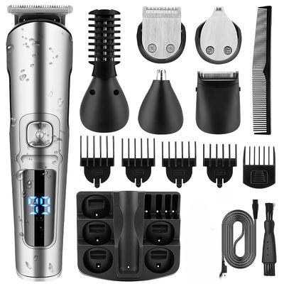 Hair Clipper Waterproof Beard Trimmer for Men - Includes Nose Hair Trimmer Body Shaver and Grooming Kit - Perfect Gift for Father's Day