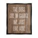 Stupell Industries Dogs In Charge Pet Phrase Framed On Canvas by Lil' Rue Print Canvas in Brown | 31 H x 25 W x 1.7 D in | Wayfair bb-611_ffb_24x30