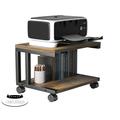 Printer Stand Printer Table with Storage Under Desk Printer Stand with 4 Wheels & Lock Mechanism 2 Tier Printer Cart for Printer Scanner Fax Home Office Use