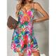 Abito Mini da Donna Abito Casuale Abito Petite Abito Sole Abito Estivo Streetwear Sexy Casuale Vacanza Strada Holiday Vestibilità Regolare Floreale Senza Maniche Spalline Collo a V Blu Estate