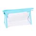 Meitianfacai Portable Clear Pouches Zippered - Cases Clear Plastic Zipper Pouch Small Travel Makeup Bag for Women - Toiletry Bag Clear Plastic Zippered Pouches Organizer Blue