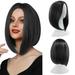 ERTUTUYI Wigs Party Wig Gradient Short Straight Hair Highlight Female Wig Cosplay Wig Realistic Straight with Flat Bangs Synthetic Colorful Cosplay Daily Party Wig Natural As Real Hair