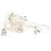 Pearl Hair Comb Crystal Accessories Bride Headpieces for Wedding Bridal Side Alloy