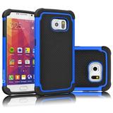 Galaxy S7 Case Samsung S7 Cover [Tmajor] [Blue/Black] Shock Absorbing Hybrid Rubber Plastic Impact Defender Rugged Slim Hard Case Cover Shell For Samsung Galaxy S7 S VII G930 GS7