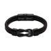 To My Man Love You Forever Leather Braided Bracelet Wristband w/ Gift Card UK N7N2