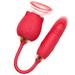 Women Relaxing Body Portable Roses Toy Roses Women Dresses Toy 2 in 1 Vibrator Washable and Rechargeable Women Toy for Pleasure Holiday