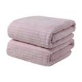 mtvxesu Towels for Bathroom Solid Clolor Coral Velvet Absorbent Bath Towels for Adults Dry Hair Towel Beach Towel Strip Patterned Bath Towel Reusable Towels