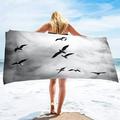 Bird Print Microfiber Hair Beach Towel Home Soft Highly Absorbent Quick Dry Super Absorbent Lightweight Thin Towel Mother s Day