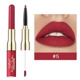 Jincnys Clearence 2 IN 1 Lip Liner & Liquid Lipstick Red Lip Liner And Lipstick Lip Stain Crayon Gift For Women Long Lasting 24 Hour Matte Color Stay Lipstick Gloss With Lip 5ml Gift for Women