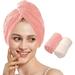 2 Pcs Microfiber Hair Towel Hair Towel Wrap for Women Plopping Towel Curly Hair Head Towels Wrap for Women Hair Wrap for Hair Drying Hair Turbans for Wet Long Hair Hair Turban Shower Hair Wraps