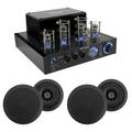 Rockville BluTube Tube Amplifier/Home Receiver+(4) 5.25 Black Ceiling Speakers