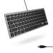 Macally Small USB Wired Keyboard for Mac and Windows - 78 Scissor Keys 13 Shortcut Compatible Apple Keyboard - Mini Compact USB Computer Keyboard That Saves Space and Looks Great - Space Grey