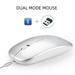 HERESOM Wireless Mouse for Laptop M90 Rechargeable Wireless BT 5.0 USB Mode Gaming Mouse Mice for PC Laptop