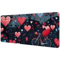 OWNTA Valentine s Day Love Hearts Pattern Rectangular Extended Desk Pad with Non-Slip Rubber Bottom Suitable for Home Office Desktop Mat Gaming Pad Gaming Mouse Pad