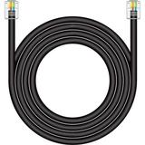 CAT5 / CAT5e RJ11 Data Cable DSL Cable 25ft High-Speed DSL Modem Cable Twisted Wire UTP RJ11 6P4C Male to Male Black - 25 Feet