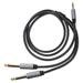 Cable Splitter Line 3.5mm to 6.35mm Adapter 1/8 1/4 Bass Guitar Stereo Jumper Audio Nylon