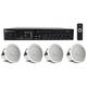 4) JBL 3 15w 70v In-Ceiling Speakers+Bluetooth Receiver For Restaurant/Bar/Cafe