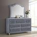 Rosdorf Park Jamesy 7 Drawer 60.5" W Dresser w/ Mirror Wood in Brown/Gray | 76.75 H x 60.5 W x 17.75 D in | Wayfair