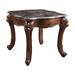 Canora Grey Patchell End Table w/ Marble Top in Gray & Cherry Wood in Brown/Gray | 24.5 H x 25.6 W x 28.4 D in | Wayfair