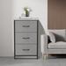 17 Stories Claunch 3 - Drawer Dresser Metal in Gray | 30 H x 18 W x 12 D in | Wayfair CBCE143741314E0E85A5A3DA2B5A2632