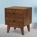 Acacia Silvia 2-Drawer Solid Wood Nightstand Wood in Brown | 21.3 H x 15.7 W x 17.7 D in | Wayfair G6E5