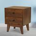 Millwood Pines Cowden 2 - Drawer Solid Wood Nightstand Wood in Brown | 21.3 H x 15.7 W x 17.7 D in | Wayfair 2394B6997D4745F59C5E1B223250405F