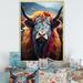 Millwood Pines Colorful Fur Yak Portrait On Canvas Print Metal in Blue/Yellow | 32 H x 24 W x 1 D in | Wayfair A0B1A121F2FB42AC9E6B70F3C1B02D3E