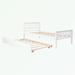 Winston Porter Reiden Slat Bed Wood in White | 33.5 H x 42 W x 79.5 D in | Wayfair 6F0AC24B712D42ED81290B8EF93903DD