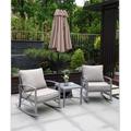 Winston Porter Ress 2 - Person Outdoor Seating Group w/ Cushions in Gray | Wayfair 3FDCEF2545F7430CA9ECE028C49291B9