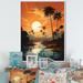 Bay Isle Home™ Tangerine Twilight Tropical Tranquility Sunset II Canvas, Cotton in Black/Orange | 20 H x 12 W x 1 D in | Wayfair