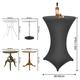 Tolletour - Housse de table haute Revêtement élastique table bistro bar. Ø80 cm / noir.Lot de 1