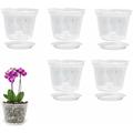 Set de 5 pots d'orchidées transparentes avec trous - pots d'orchidées cachés pots de fleurs avec