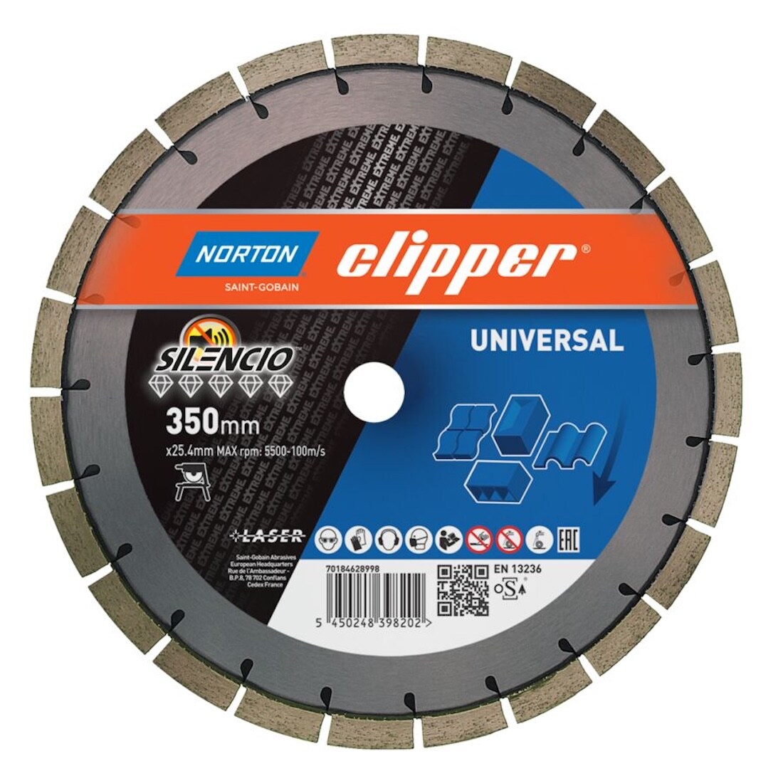 Norton Clipper Diamanttrennscheibe Extreme Universal Silencio 350x25,4 mm Image
